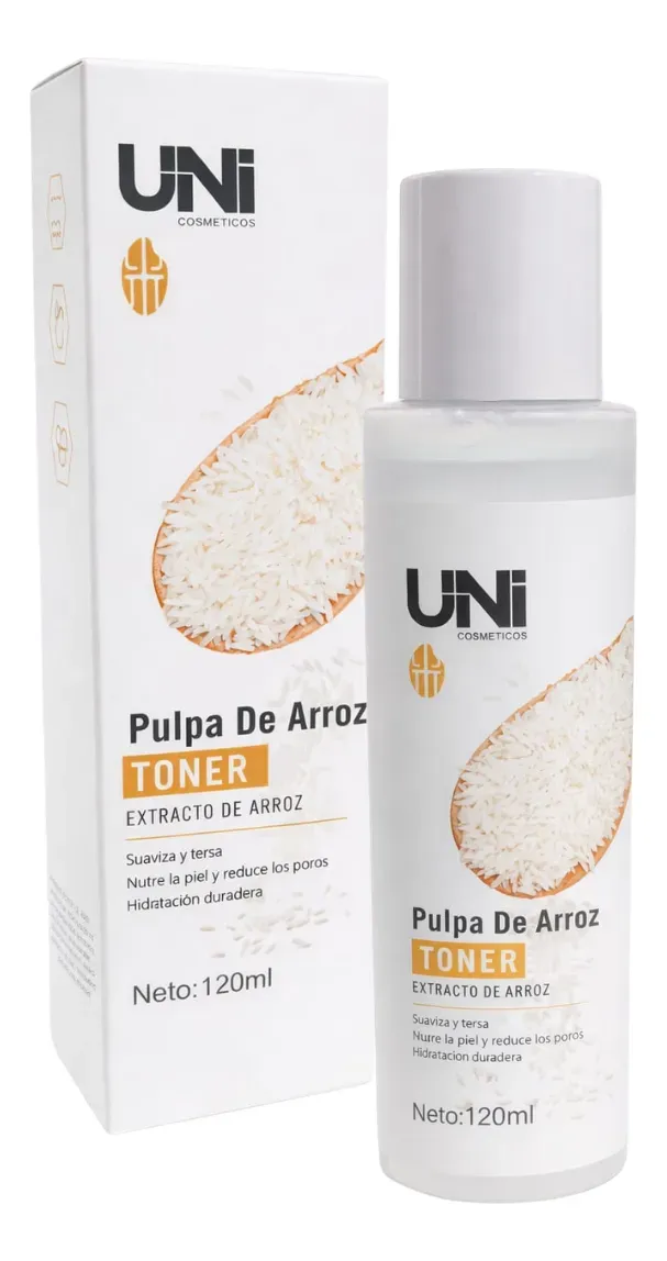 Toner agua tonica de arroz hidratra y suaviza 120ml UNI